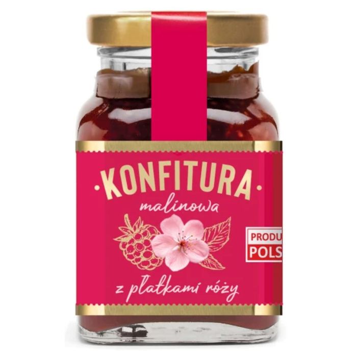Polska Róża konfitura malinowa z płatkami róży 200 g main product photo