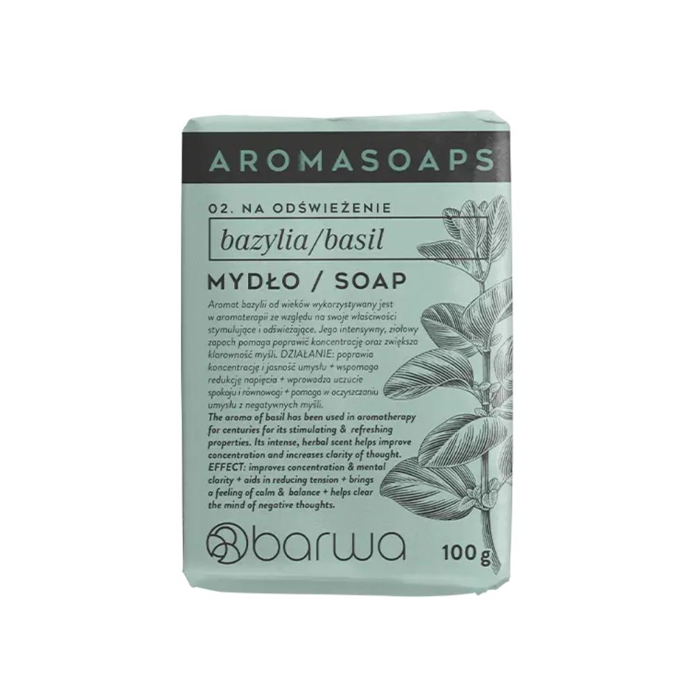 Barwa AromaSoaps Mydło w kostce bazylia 100 g
