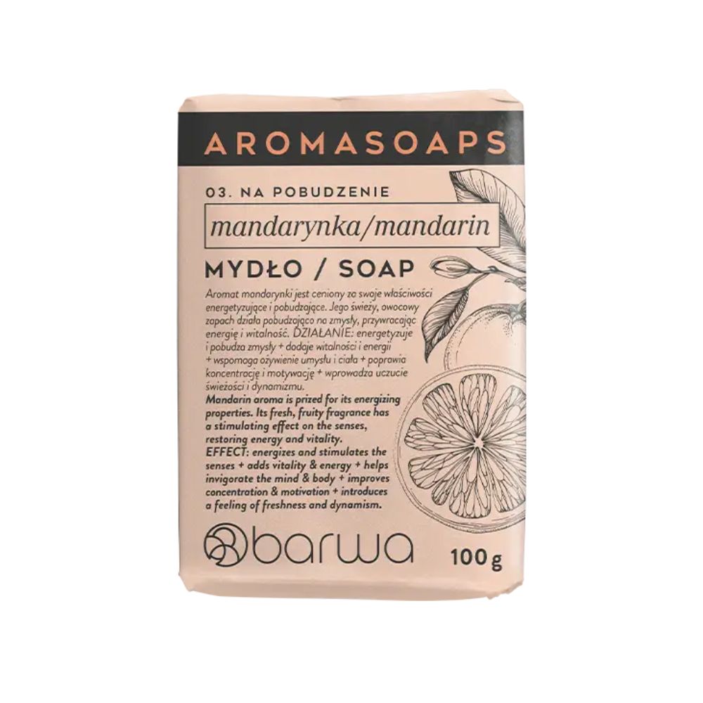 Barwa Aromasoaps Mydło w kostce mandarynka 100 g