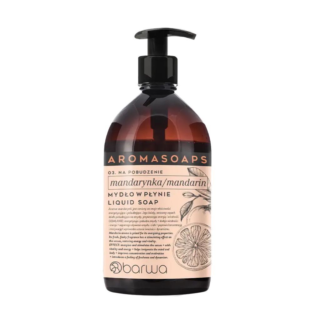 Barwa Aromasoaps mydło w płynie mandarynka 500 ml