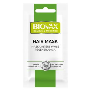 Biovax Bambus i olej awokado do włosów cienkich łamliwych - maska 20 ml