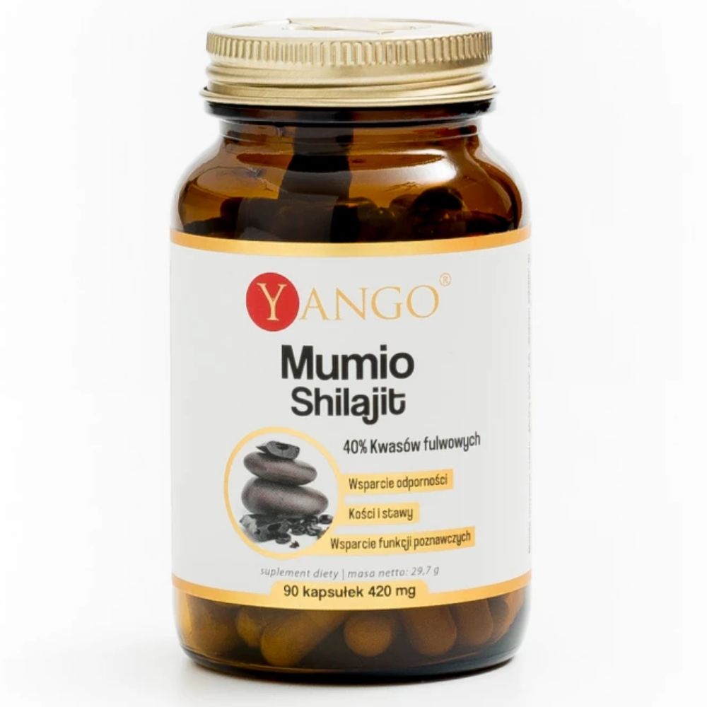 Yango Mumio Shilajit 40% kwasów fulwowych 90 kapsułek