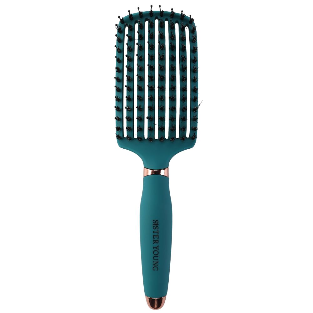 Sister Young Ovia Green szczotka do włosów z włosiem dzika 1 szt.
