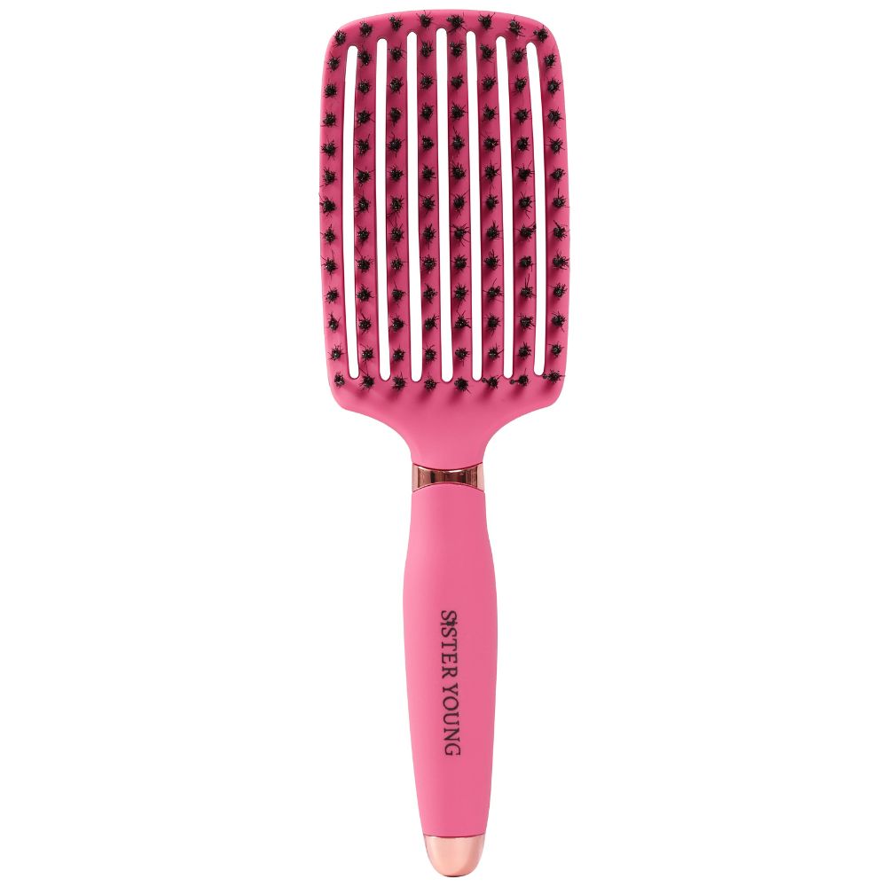 Sister Young Ovia Fuchsia szczotka do włosów z włosiem dzika 1 szt.
