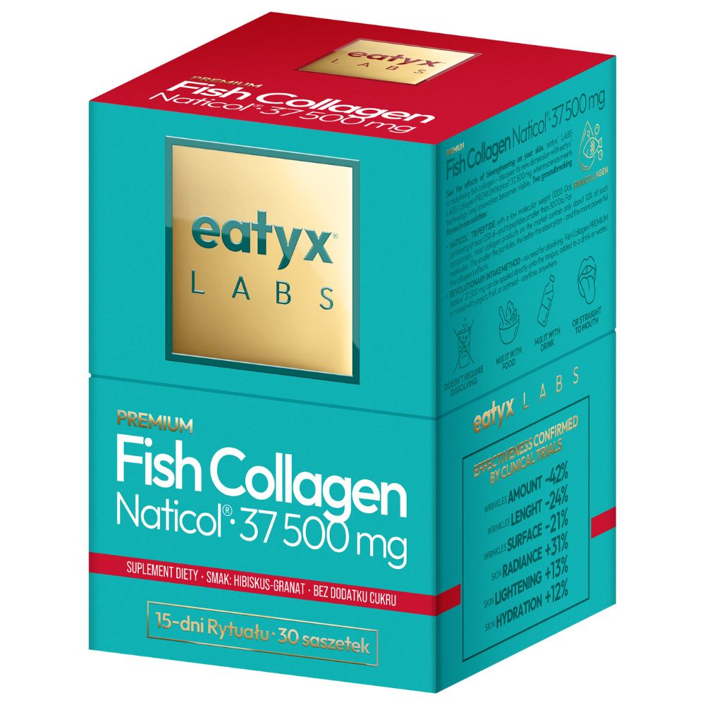 Eatyx Labs Collagen Rybi Naticol 3X Peptide Hibiskus-Granat 75 g