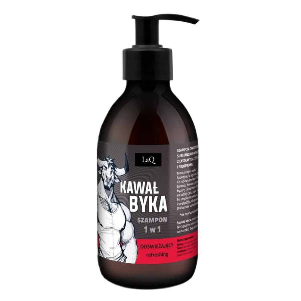 LaQ Kawał Byka odświeżający szampon dla facetów 1w1 300 ml