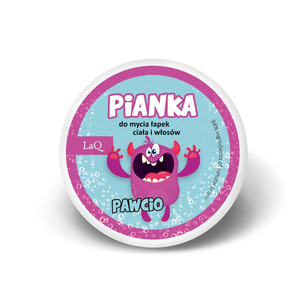 LaQ pianka do mycia łapek , ciała i włosów Pawcio niebieska 20 g