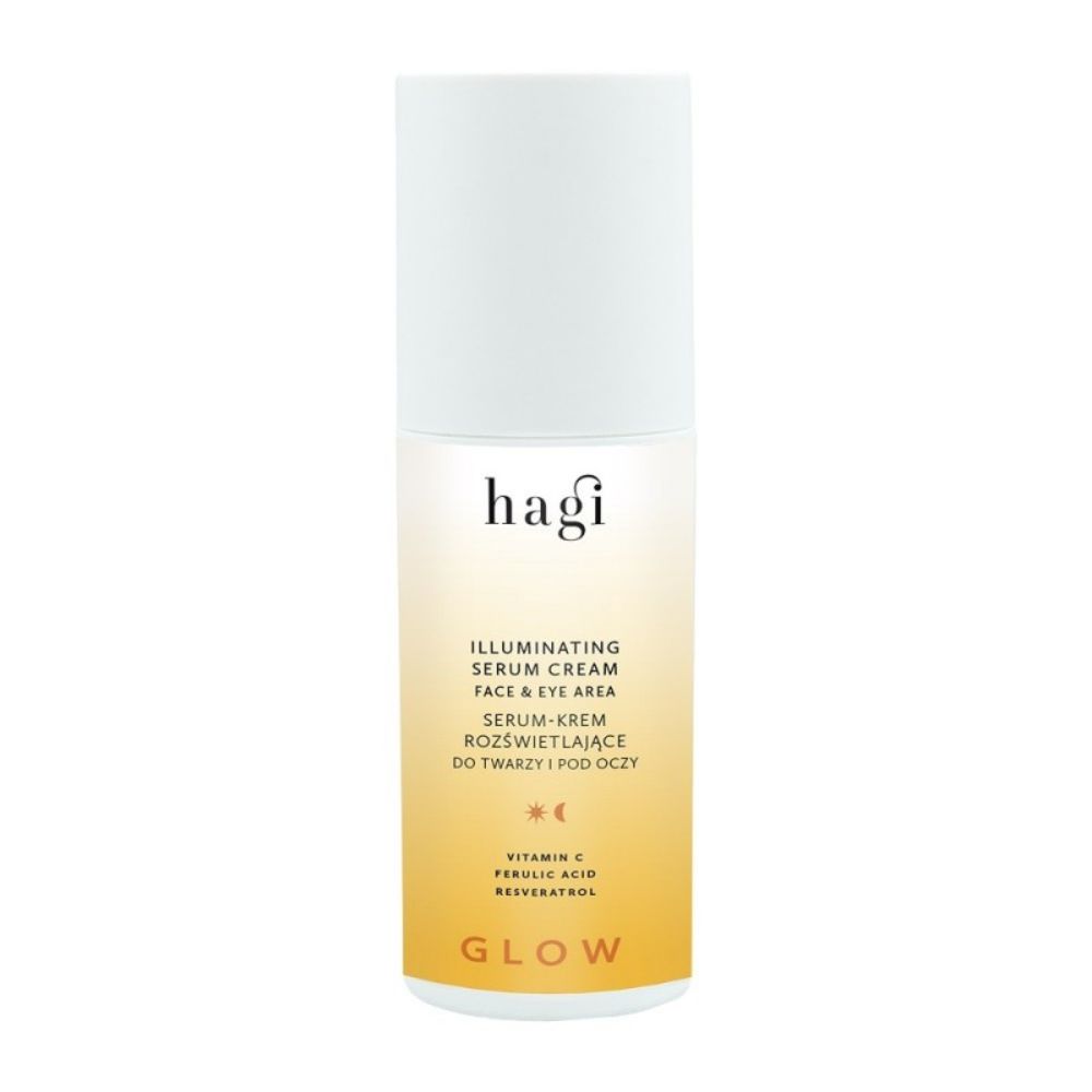Hagi Glow rozświetlające serum-krem do twarzy i pod oczy na dzień i noc 30 ml