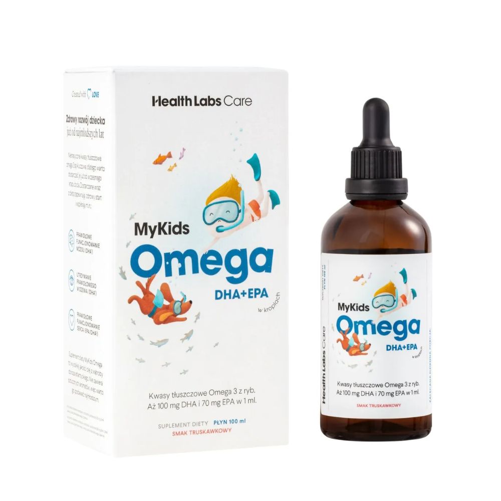 HealthLabs MyKids Kwasy Omega 3 w kroplach dla dzieci 100ml
