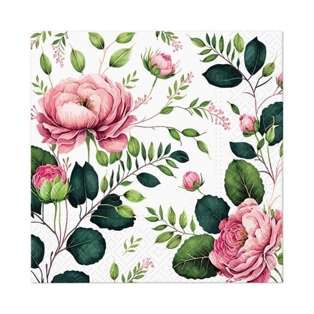 Teteatete Serwetki papierowe 33x33 Róża 20 sztuk