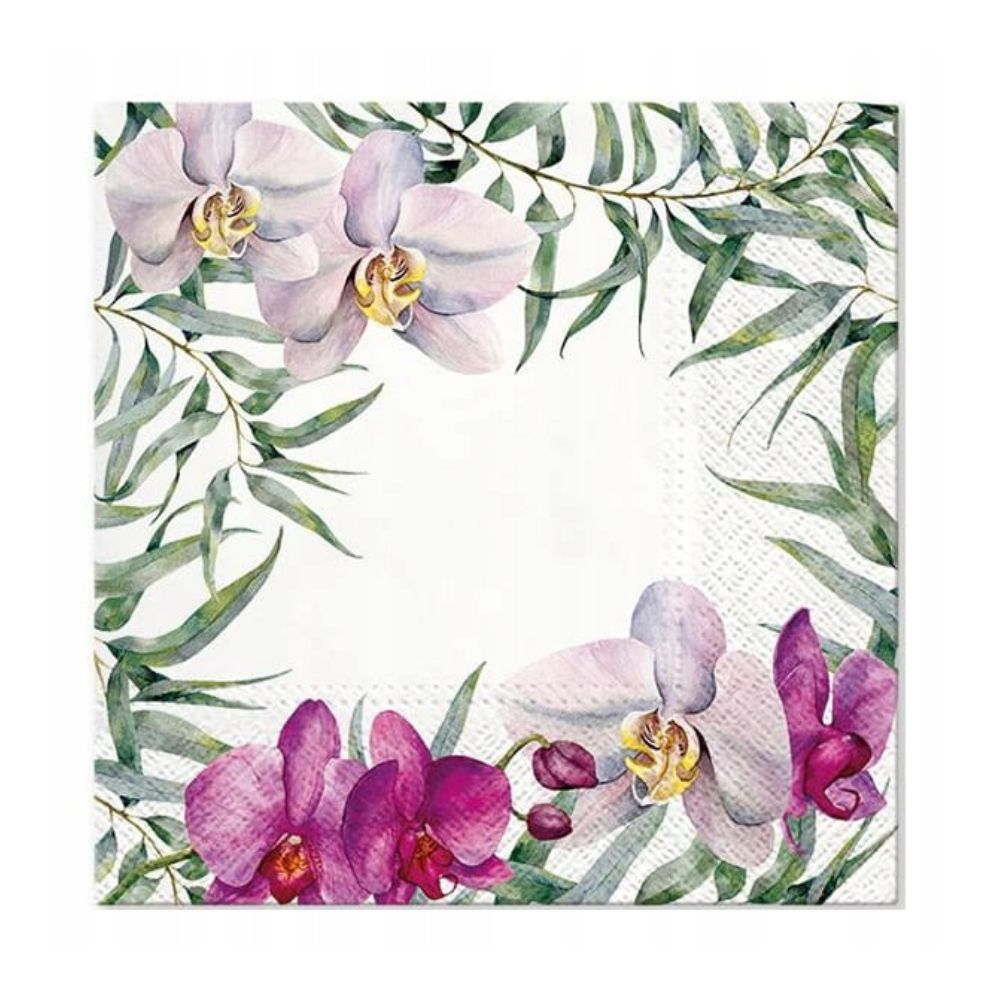 Teteatete Serwetki papierowe 33x33 Orchidea 20 sztuk