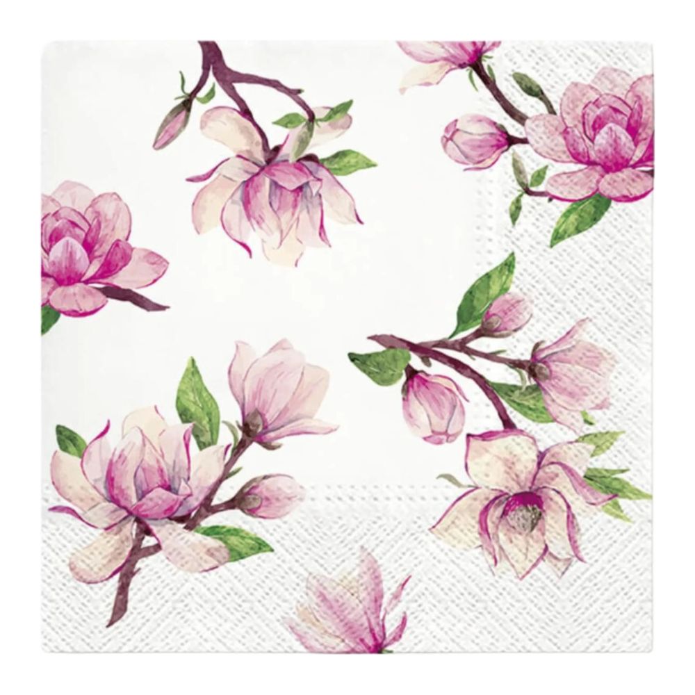Serwetki 3-warstwowe Tete'a'Tete Magnolia Springs 33x33 cm 20 szt