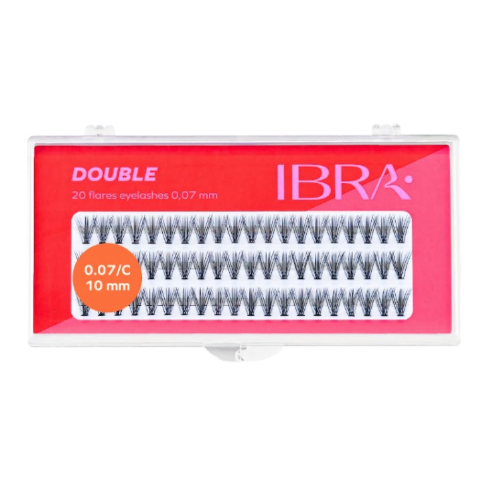 Ibra Double Kępki rzęs 10 mm 60 sztuk