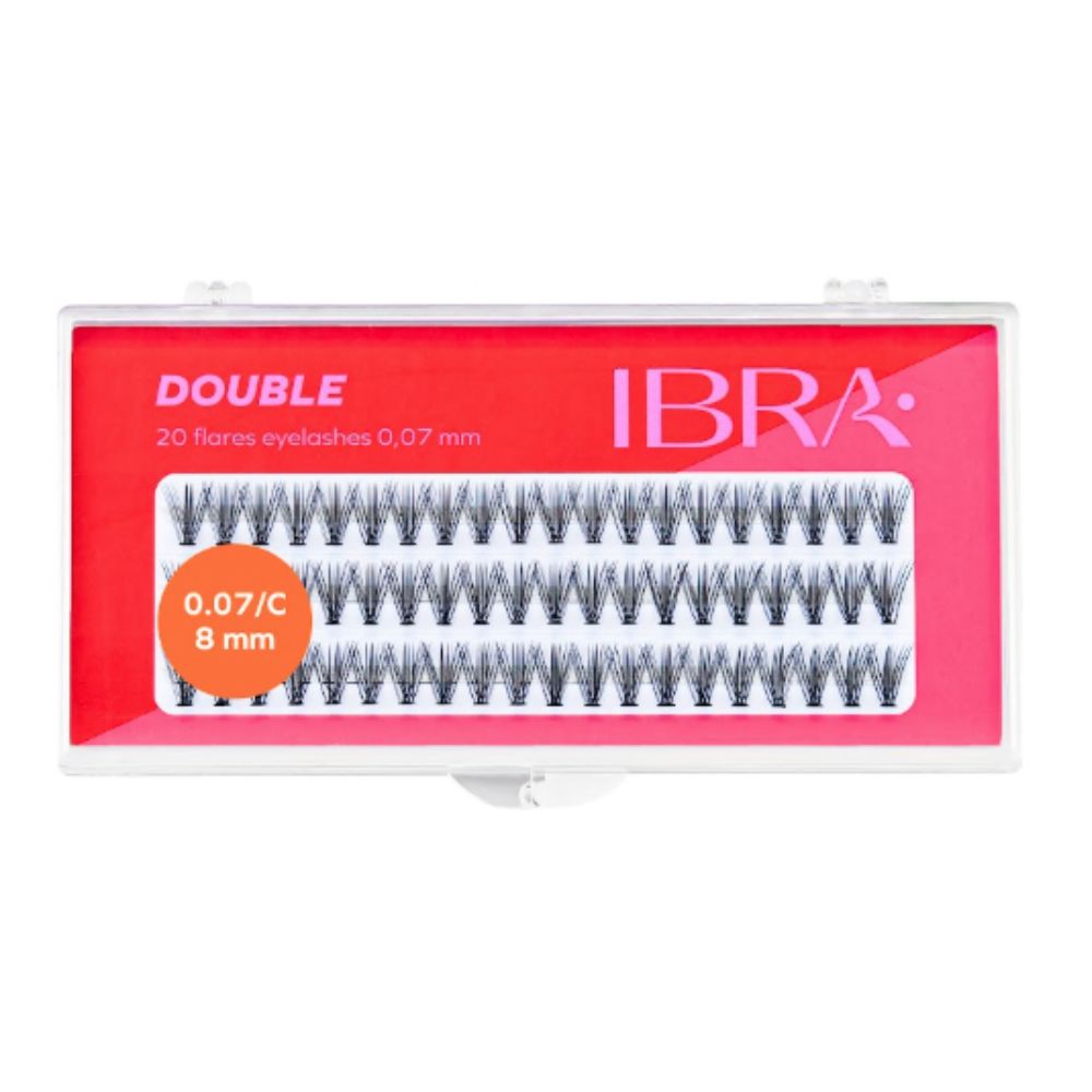 Ibra Double Kępki rzęs 8 mm 60 sztuk