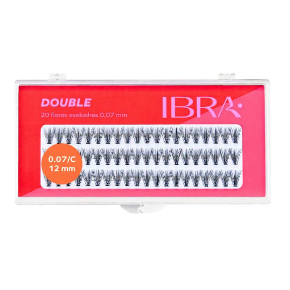 Ibra Double Kępki rzęs 12 mm 60 sztuk