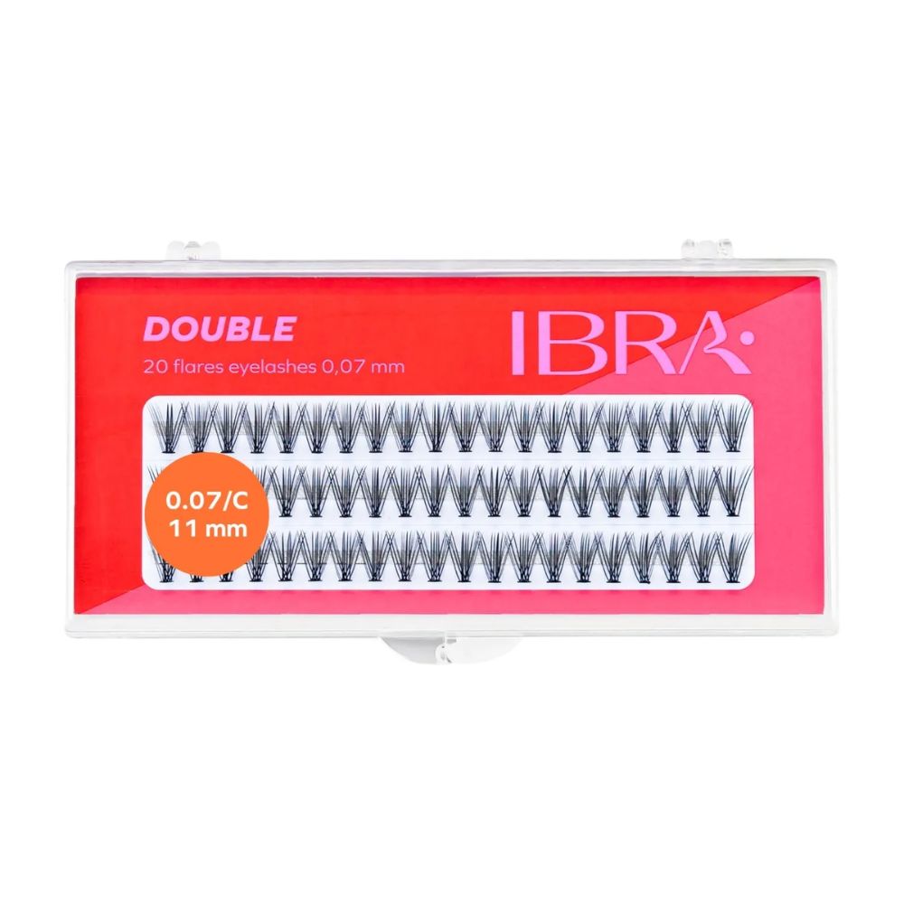 Ibra Double Kępki rzęs 11 mm 60 sztuk