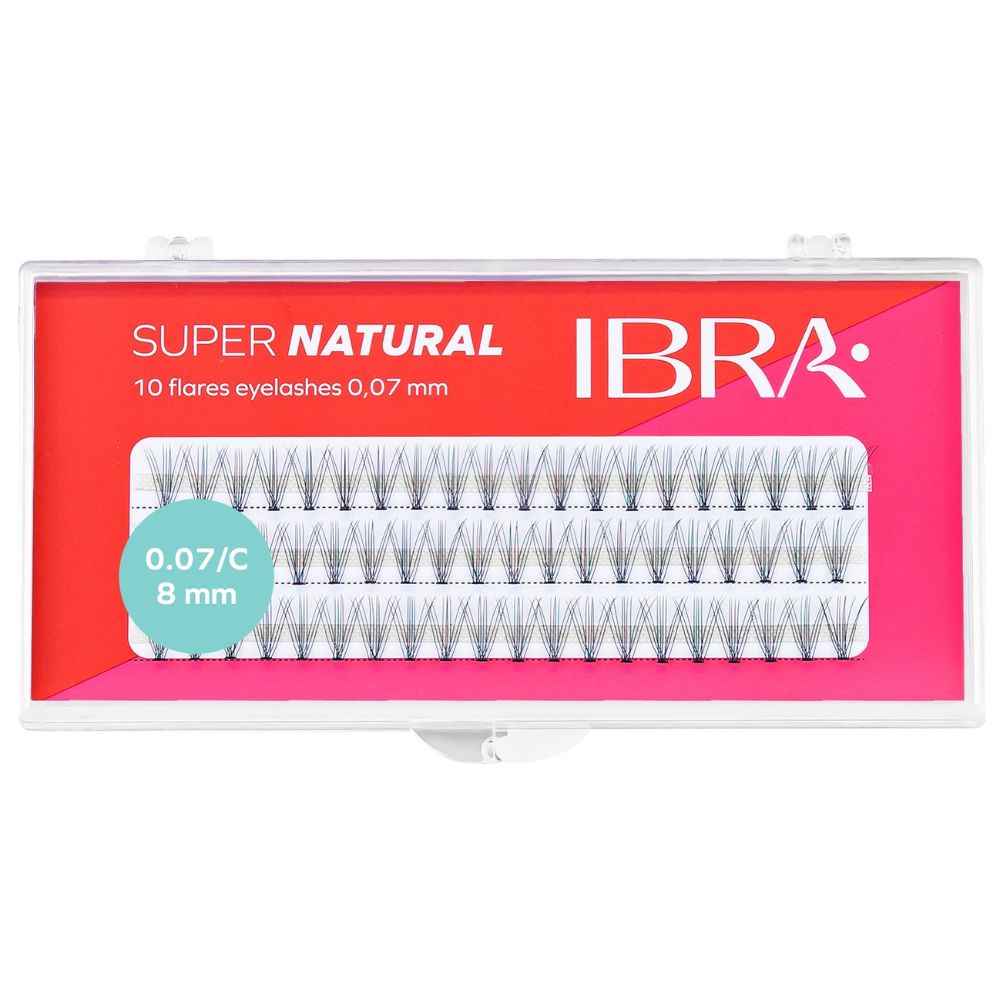 Ibra Super Natural Kępki rzęs 8 mm 60 sztuk
