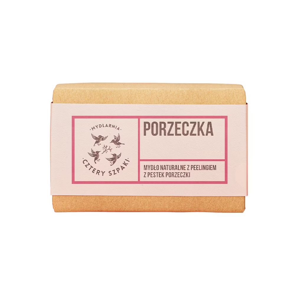 Mydlarnia Cztery Szpaki Porzeczka naturalne mydło peelingujące w kostce 110 g