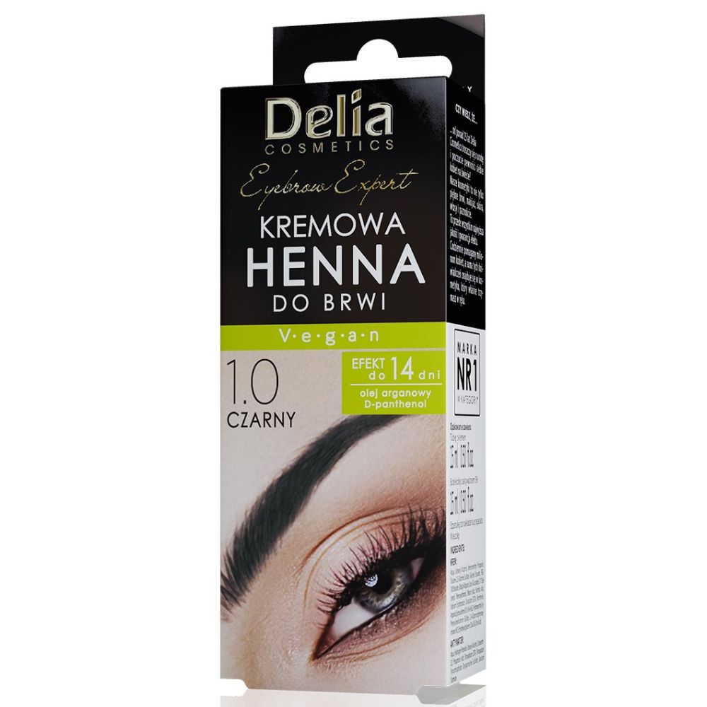 Delia Cosmetics Eyebrow Expert Kremowa henna do brwi 1.0 czarny