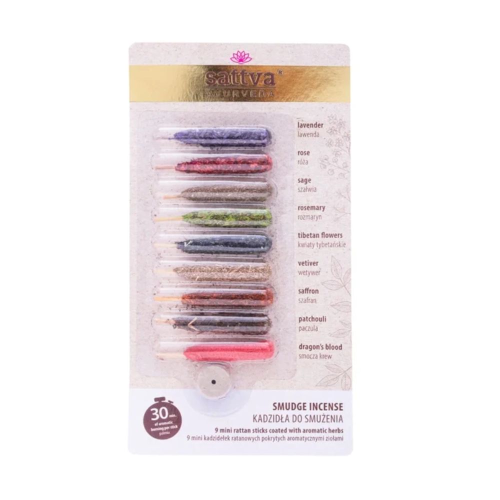 Sattva Ayurveda Smudge kadzidełka do smużenia 9 sztuk