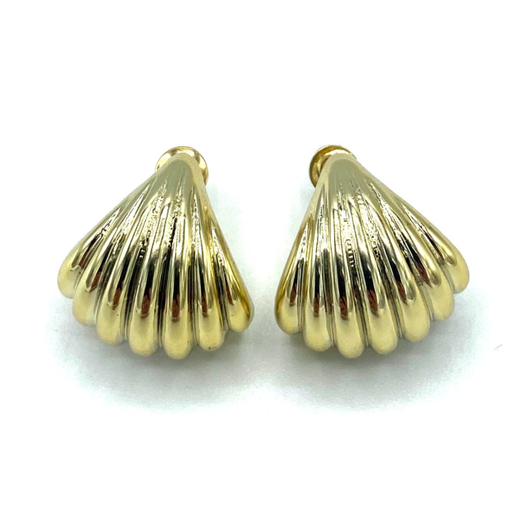 Cat&Cat kolczyki sztyfty złote muszelki