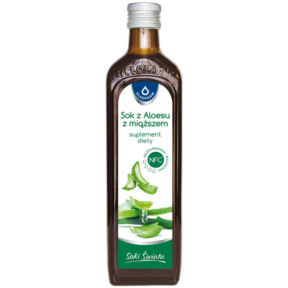 Oleofarm sok z aloesu z miąższem 500 ml