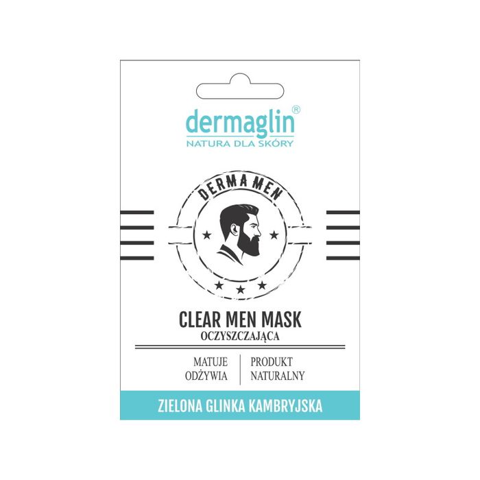 DERMAGLIN FOR MEN maseczka oczyszczająca zielonej glinki kambryjskiej 20g main product photo