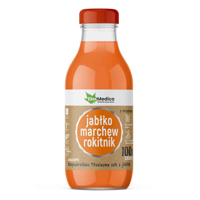 EKAMEDICA JABŁKO, MARCHEW, ROKITNIK 0,3L SUPLEMENT DIETY main product photo