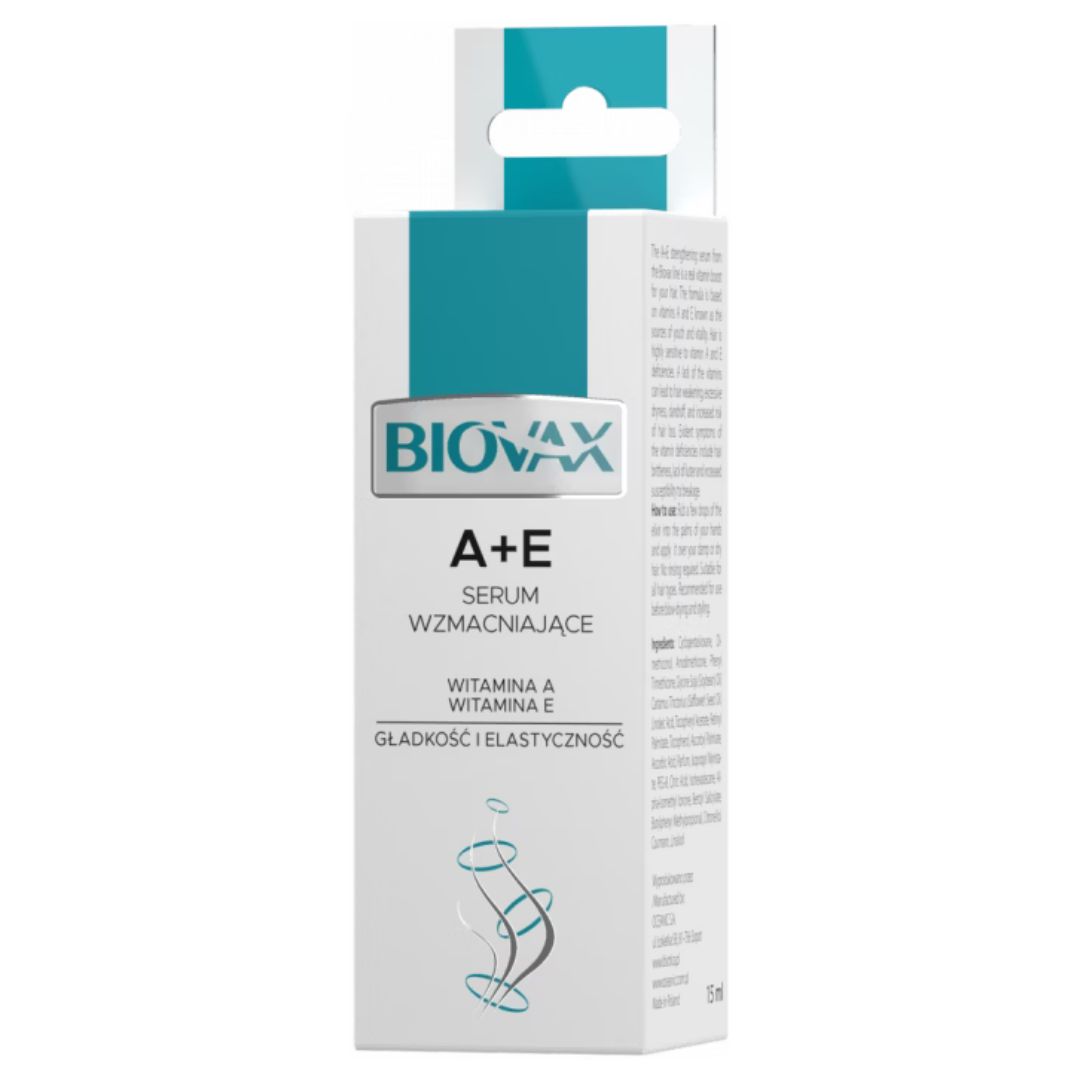 Biovax serum wzmacniające do włosów z witaminami A + E 15 ml
