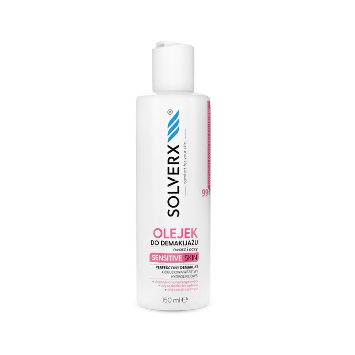 SOLVERX Olejek do demakijażu skóra wrażliwa i naczynkowa 150ml main product photo