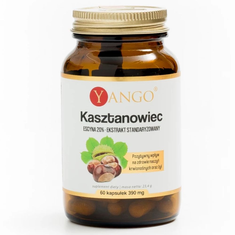Yango Kasztanowiec 20% escyna ekstrakt standaryzowany 60 kapsułek