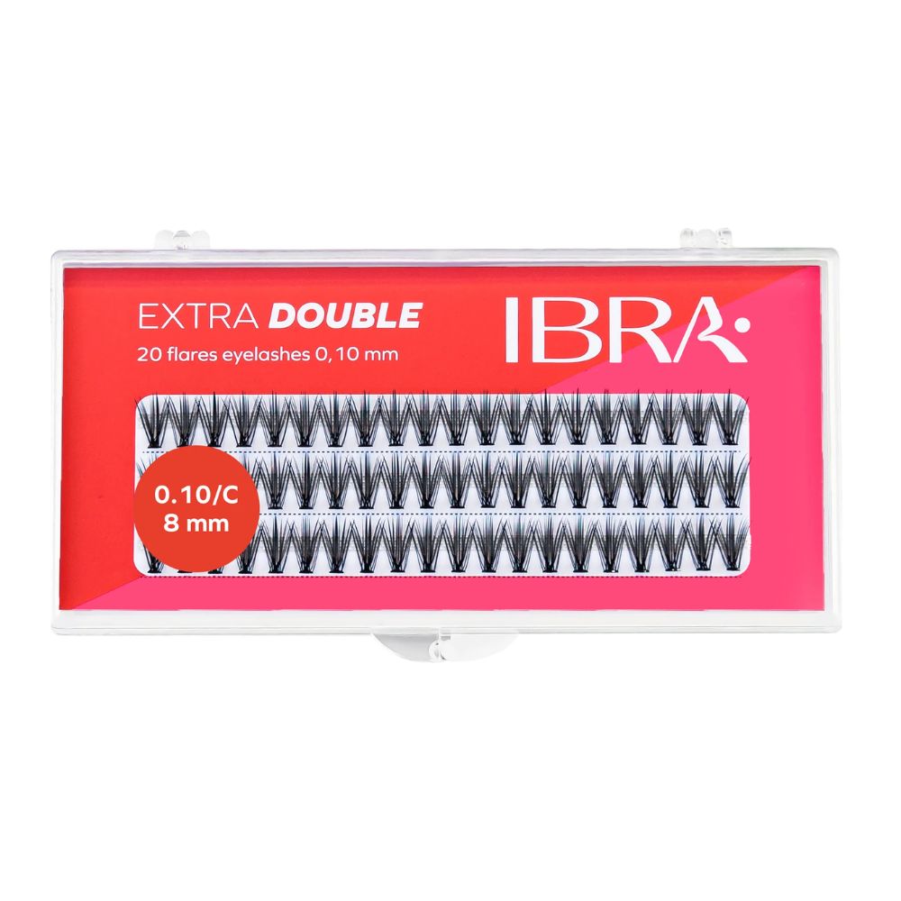 Ibra Extra Double Kępki rzęs 8 mm 60 szt