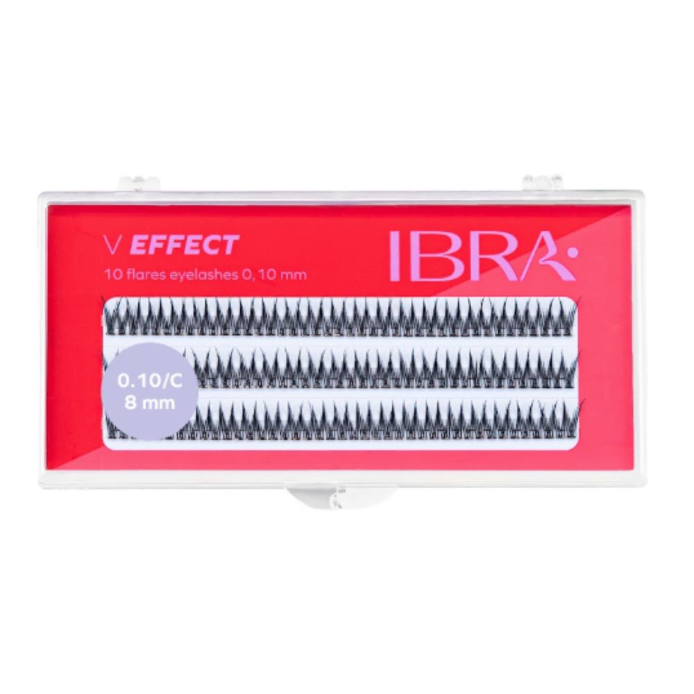Ibra V effect C Kępki rzęs 8 mm 120 sztuk