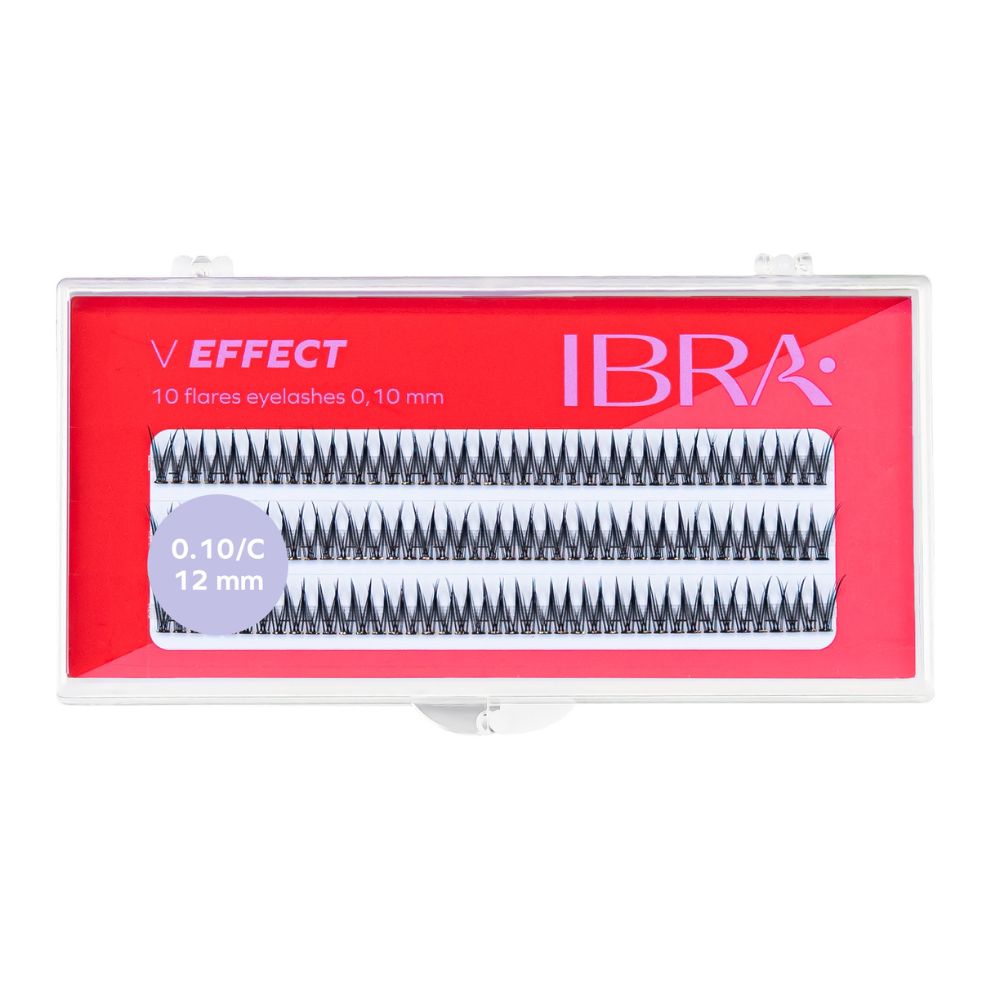 Ibra V effect C Kępki rzęs 12 mm 120 sztuk