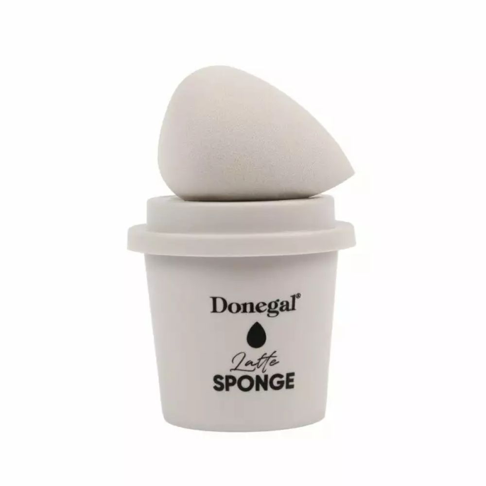 Donegal Latte Sponge Gąbeczka do makijażu w zestawie z etui 1 szt
