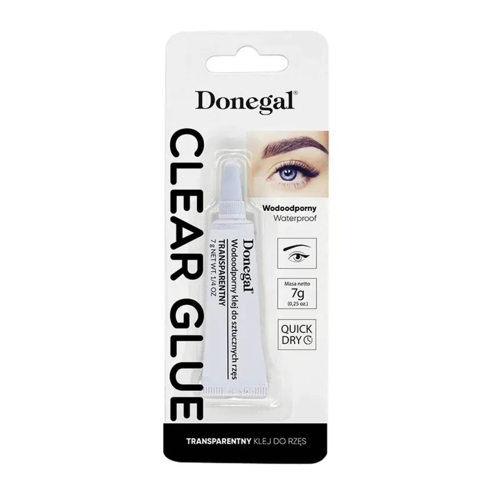 Donegal Wodoodporny klej do rzęs transparentny 7 g