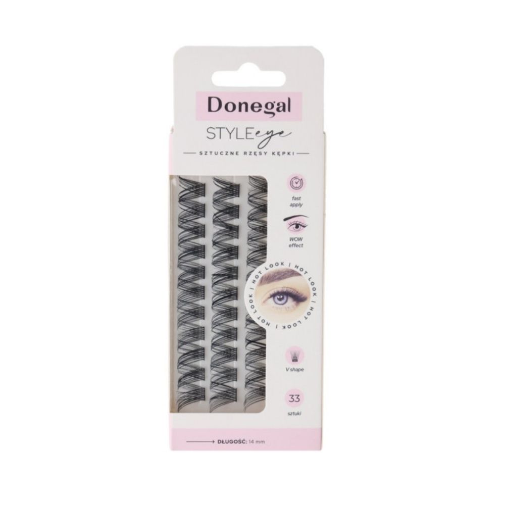 Donegal V-Eye-Style Mix sztuczne rzęsy kępki 9, 11, 13 1 sztuka