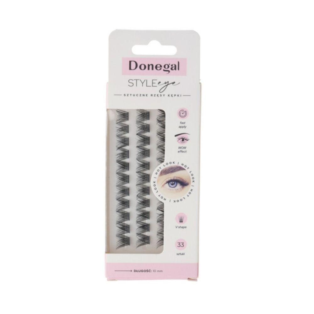 Donegal V-Eye-Style sztuczne rzęsy kępki 10 mm 1 sztuka