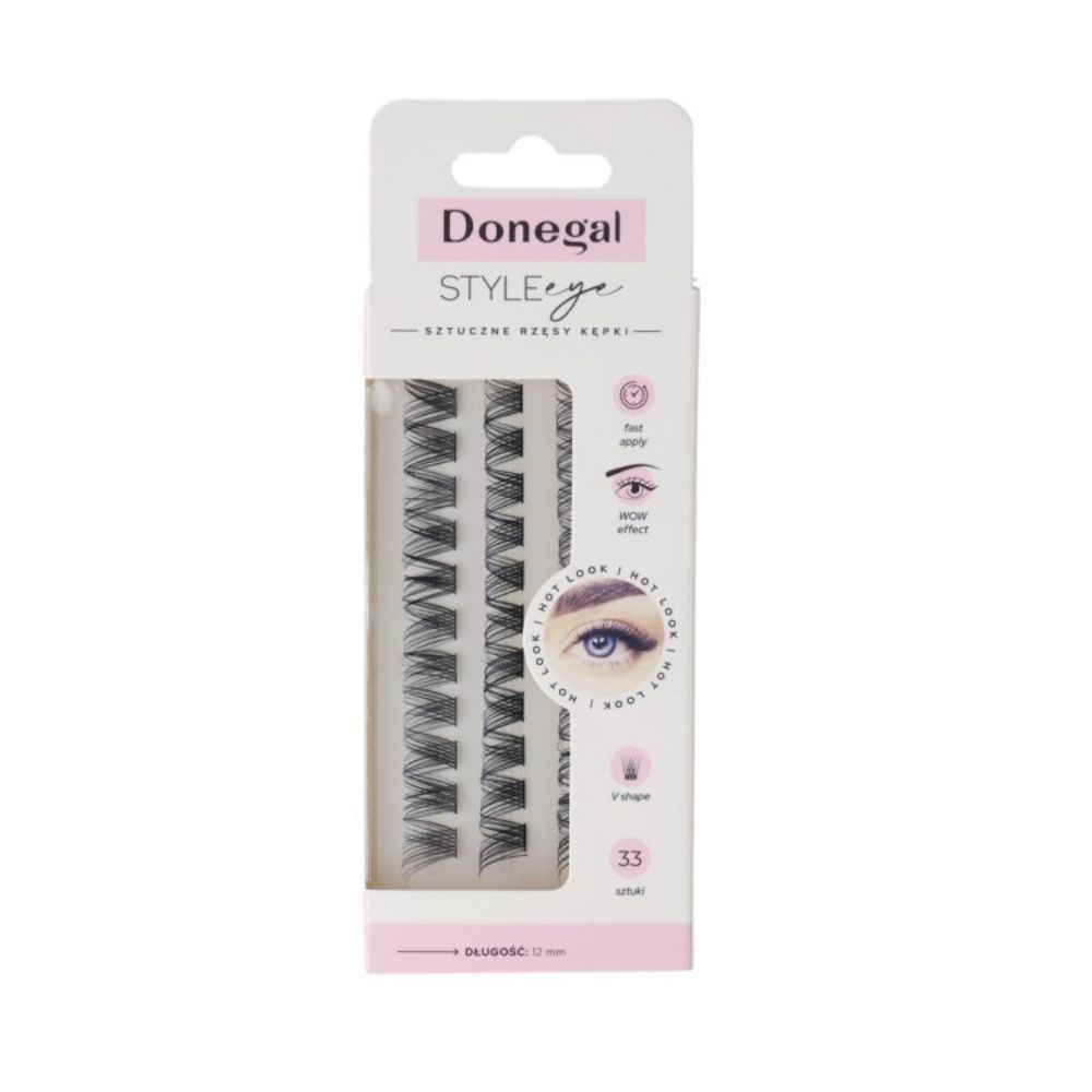 Donegal V-Eye-Style sztuczne rzęsy kępki 12 mm 1 sztuka