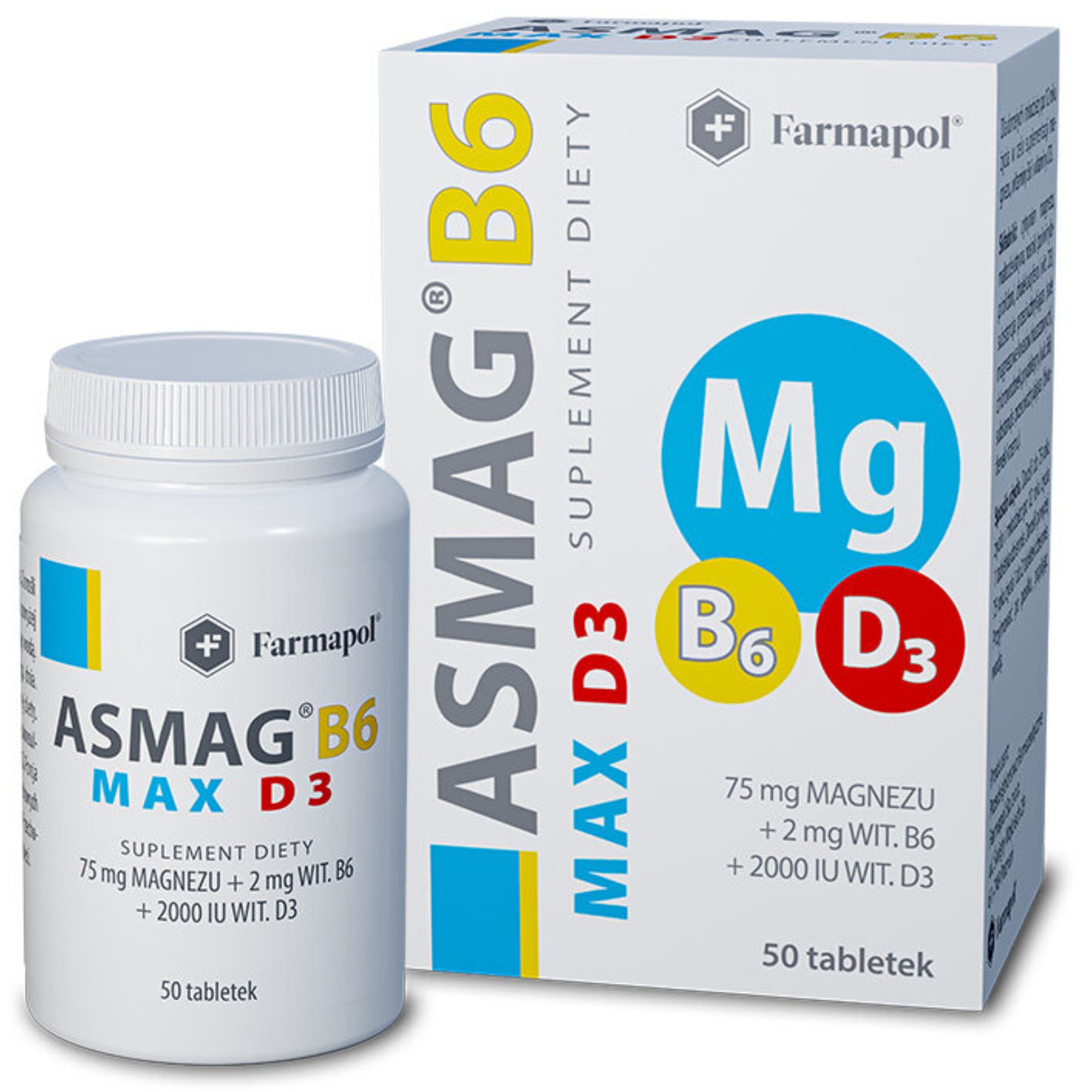 Farmapol Asmag B6 Max D3 50 tabletek