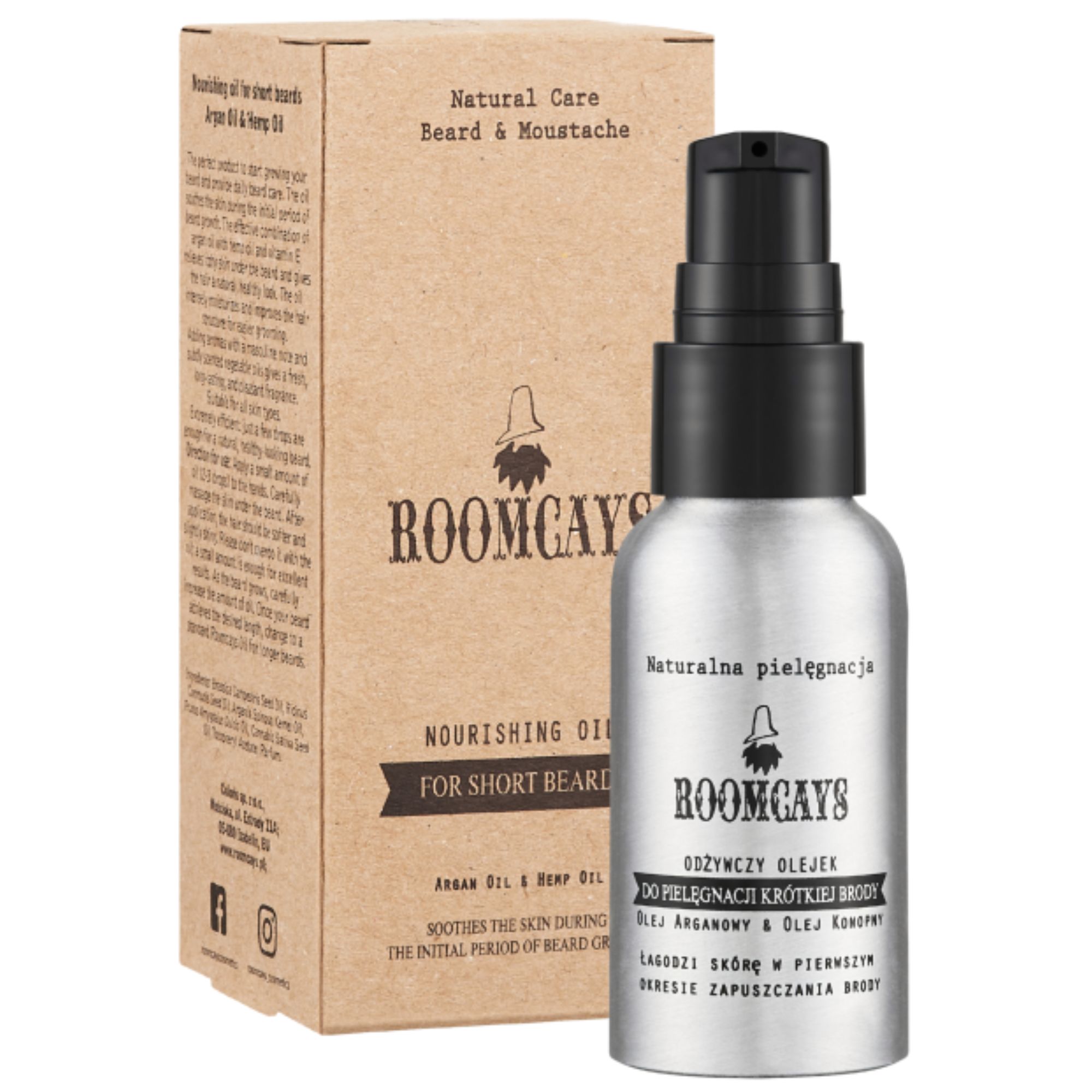 ROOMCAYS olejek do brody i skóry z zarostem 30 ml