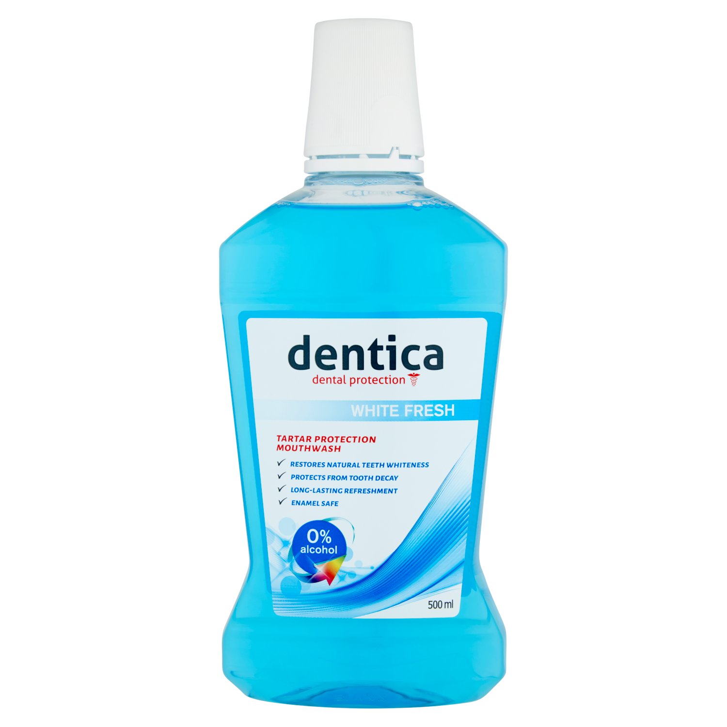 DENTICA PŁYN DO PLUKANIA WHITE FRESH 500ML