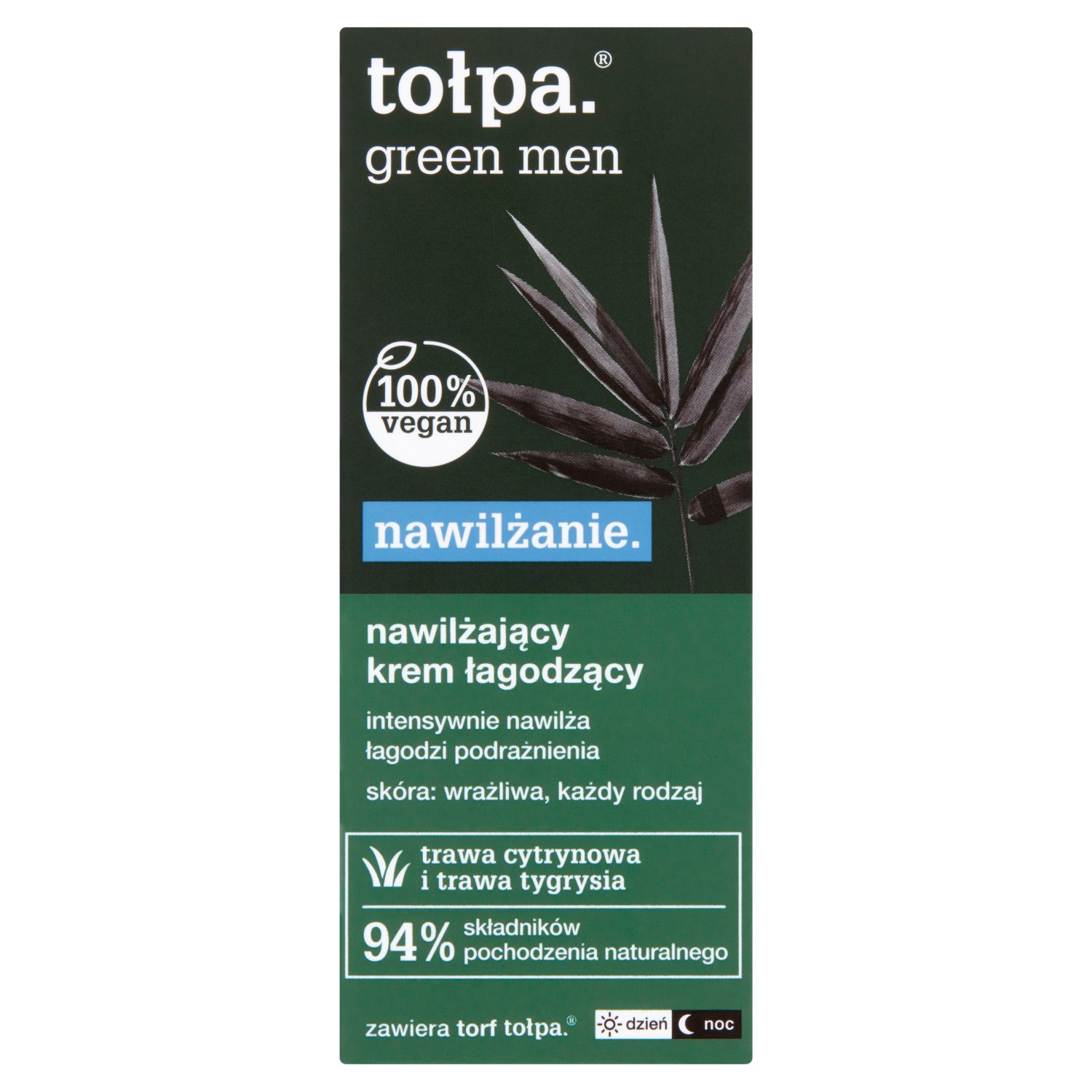 Tołpa Green Men intensywnie nawilżający krem łagodzący do twarzy vegan 50 ml