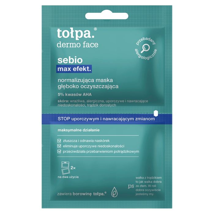 TOŁPA SEBIO normalizująca maska oczyszczająca 2X6ml main product photo