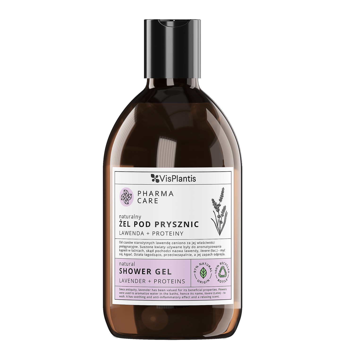 Pharma Care naturalny żel pod prysznic lawenda + proteiny 500ml