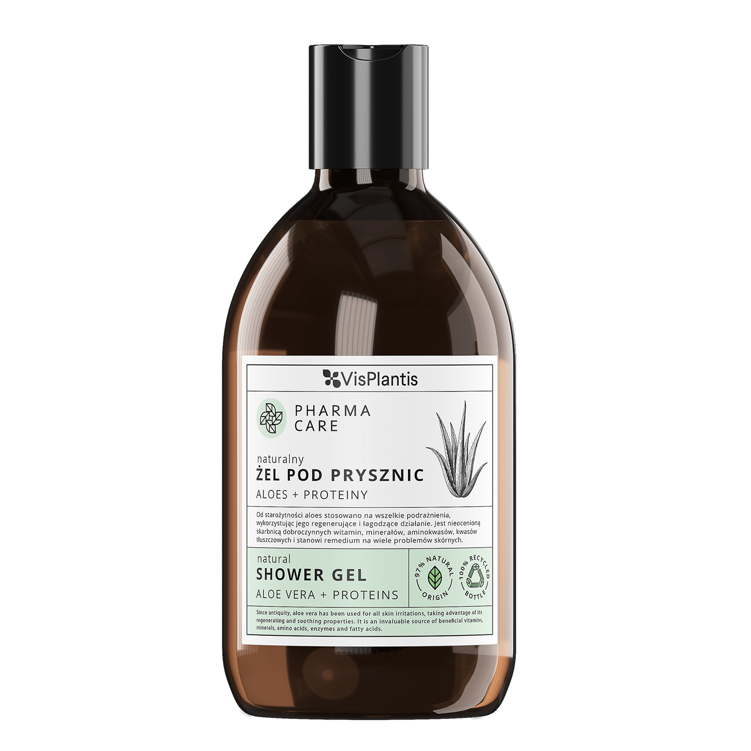 Pharma Care naturalny żel pod prysznic, aloes + proteiny 500ml
