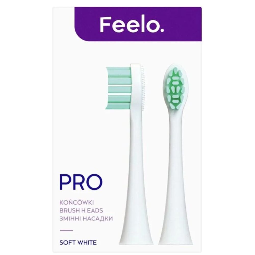 Feelo Pro White Soft końcówki do szczoteczki sonicznej 2 sztuki