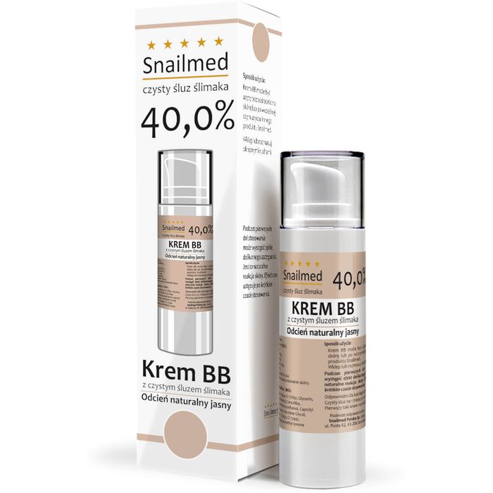 SNAILMED Krem BB, czysty śluz ślimaka, odcień naturalny jasny, 30 ml main product photo
