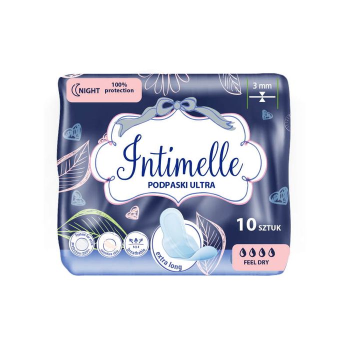 Intimelle podpaski Ultra Night Dry 10 szt. main product photo