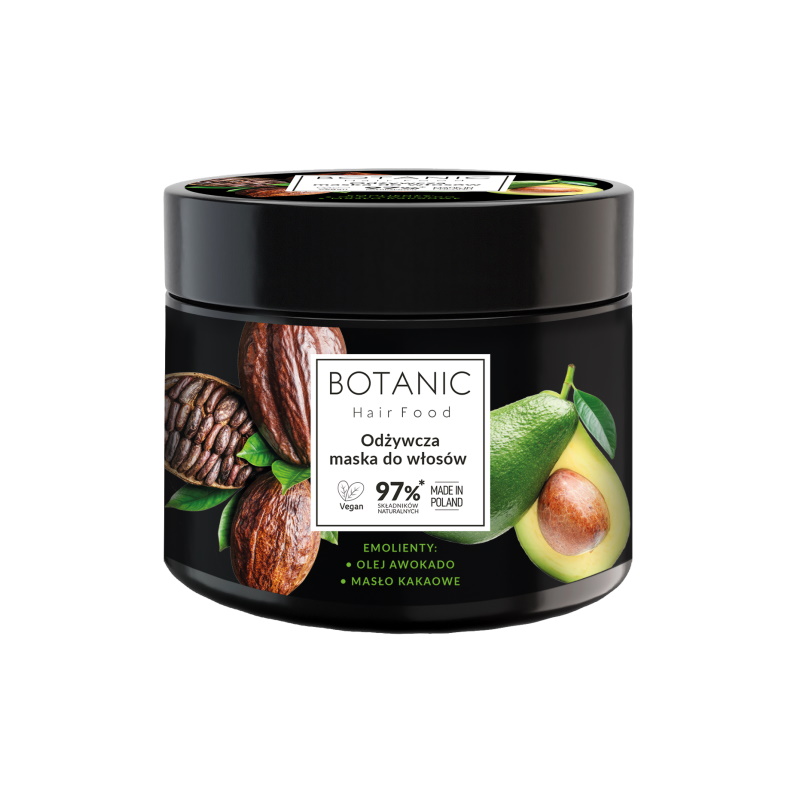 BOTANIC Odżywcza maska do włosów AWOKADO&MASŁO KAKAOWE 400ML
